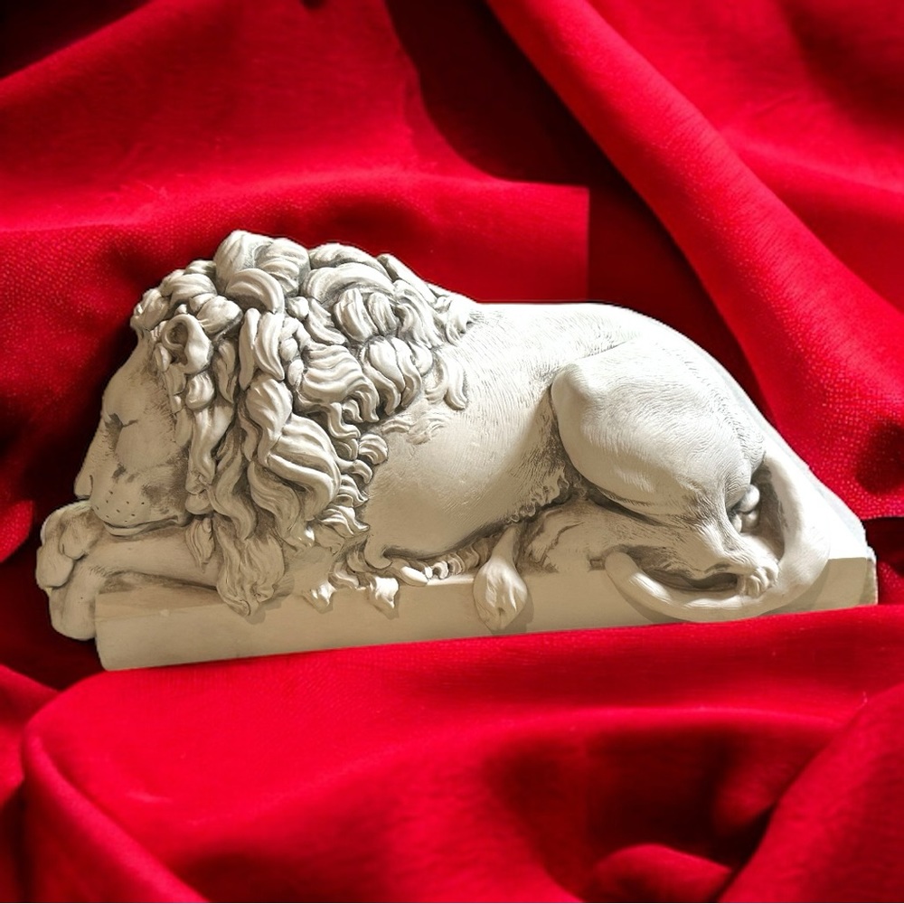 The Chatsworth Sleeping Lion Canova's Rinaldi's Parian Stone Artforum Sculpture